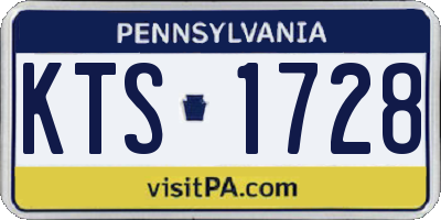 PA license plate KTS1728