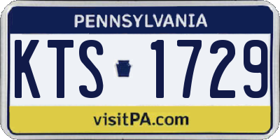 PA license plate KTS1729