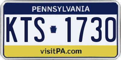 PA license plate KTS1730