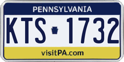 PA license plate KTS1732