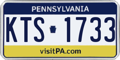 PA license plate KTS1733