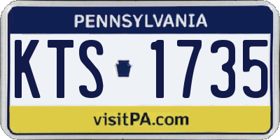 PA license plate KTS1735