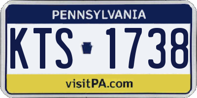 PA license plate KTS1738