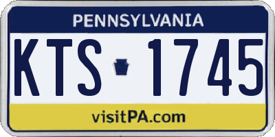 PA license plate KTS1745