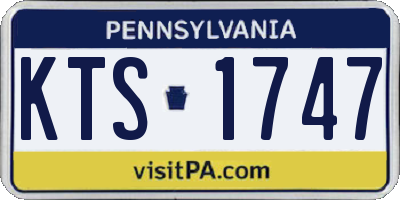 PA license plate KTS1747