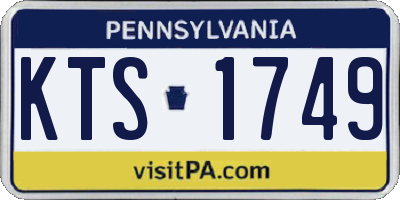 PA license plate KTS1749