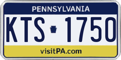 PA license plate KTS1750