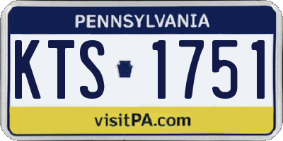 PA license plate KTS1751