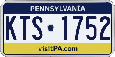 PA license plate KTS1752