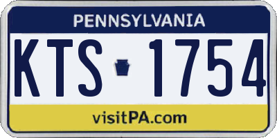 PA license plate KTS1754
