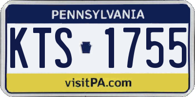 PA license plate KTS1755