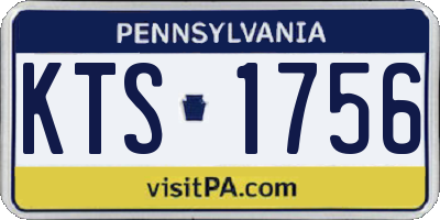 PA license plate KTS1756