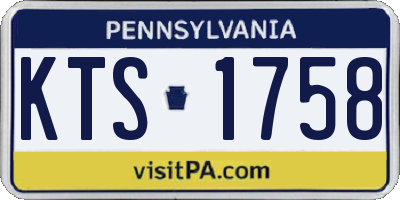 PA license plate KTS1758