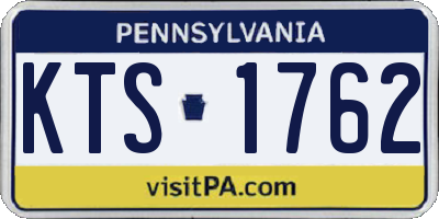 PA license plate KTS1762
