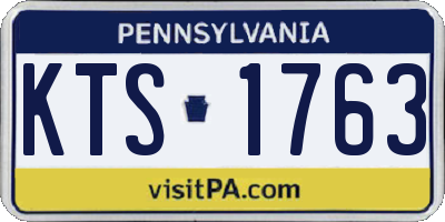 PA license plate KTS1763