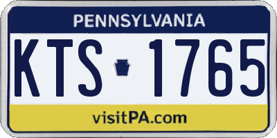 PA license plate KTS1765