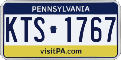 PA license plate KTS1767