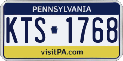 PA license plate KTS1768