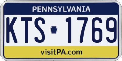 PA license plate KTS1769