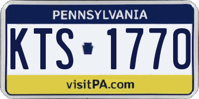 PA license plate KTS1770