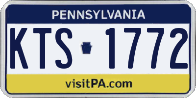PA license plate KTS1772