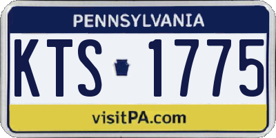 PA license plate KTS1775