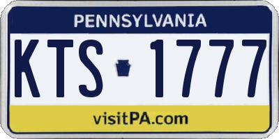 PA license plate KTS1777
