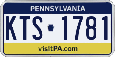 PA license plate KTS1781