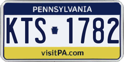 PA license plate KTS1782