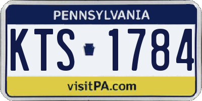 PA license plate KTS1784