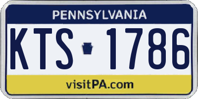 PA license plate KTS1786
