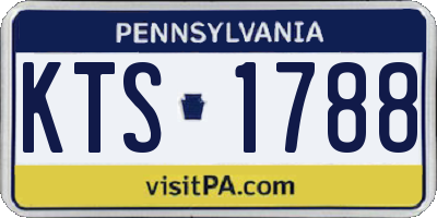 PA license plate KTS1788