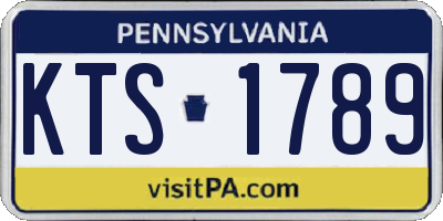 PA license plate KTS1789