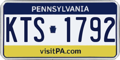 PA license plate KTS1792