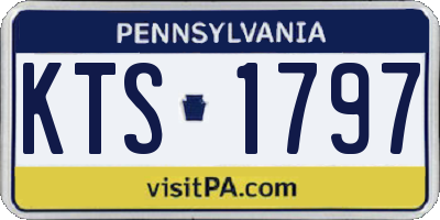 PA license plate KTS1797