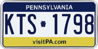 PA license plate KTS1798