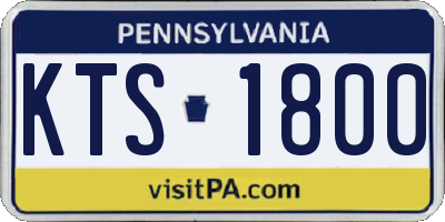 PA license plate KTS1800