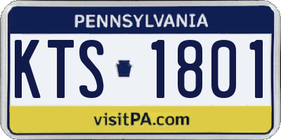 PA license plate KTS1801