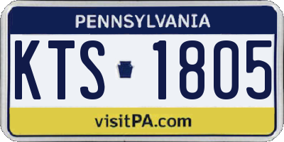 PA license plate KTS1805