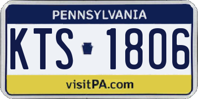 PA license plate KTS1806