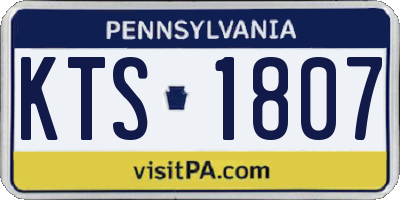PA license plate KTS1807