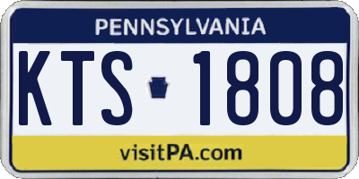 PA license plate KTS1808