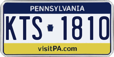 PA license plate KTS1810