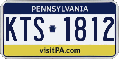 PA license plate KTS1812