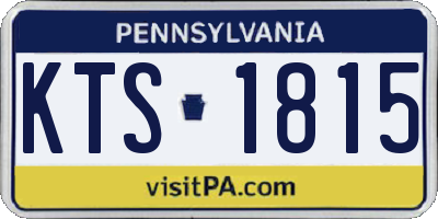 PA license plate KTS1815