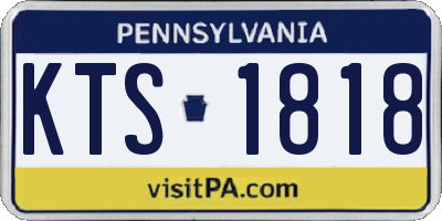 PA license plate KTS1818