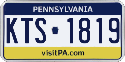 PA license plate KTS1819