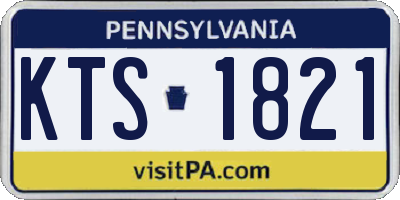 PA license plate KTS1821