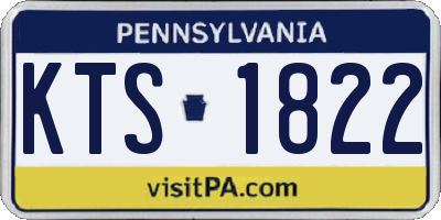PA license plate KTS1822