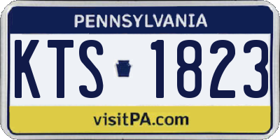 PA license plate KTS1823